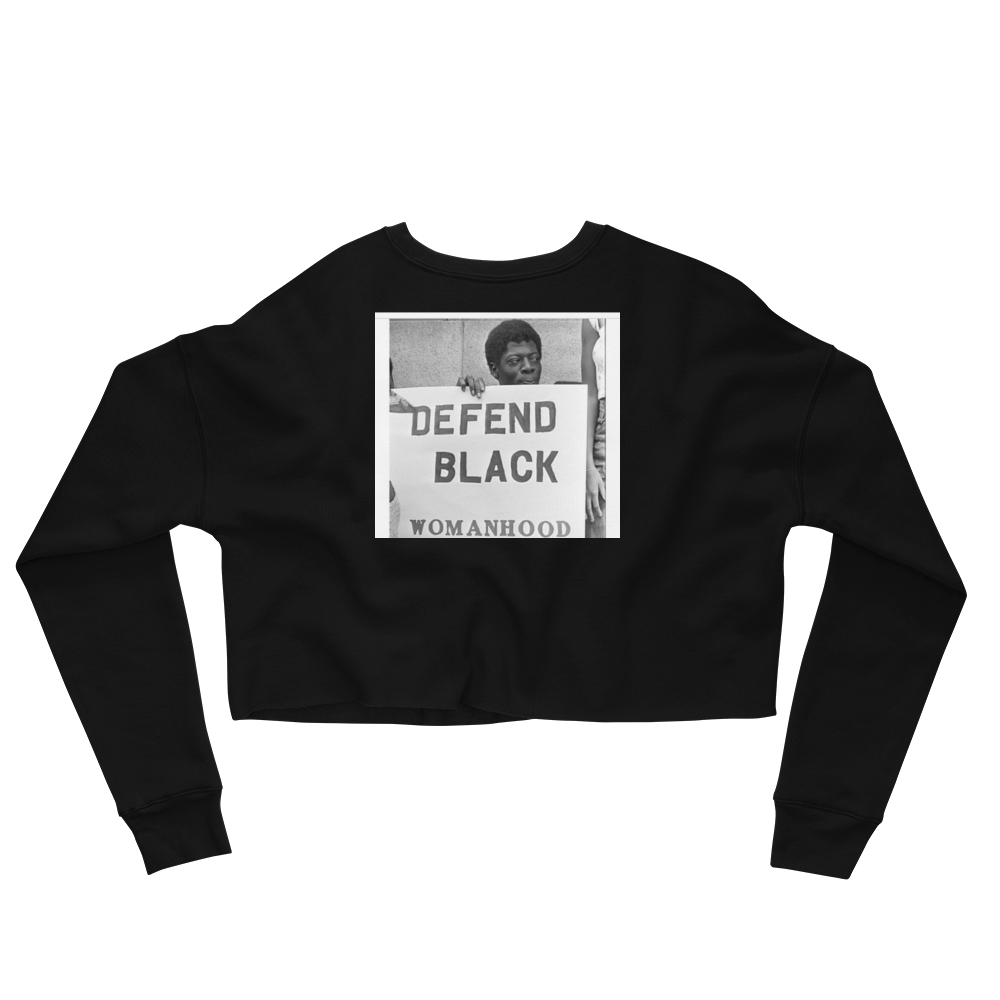 Black Woman Crop Sweatshirt