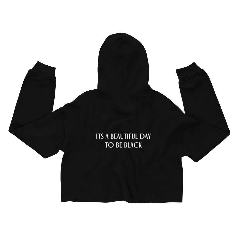 Black Woman Defined Crop Hoodie